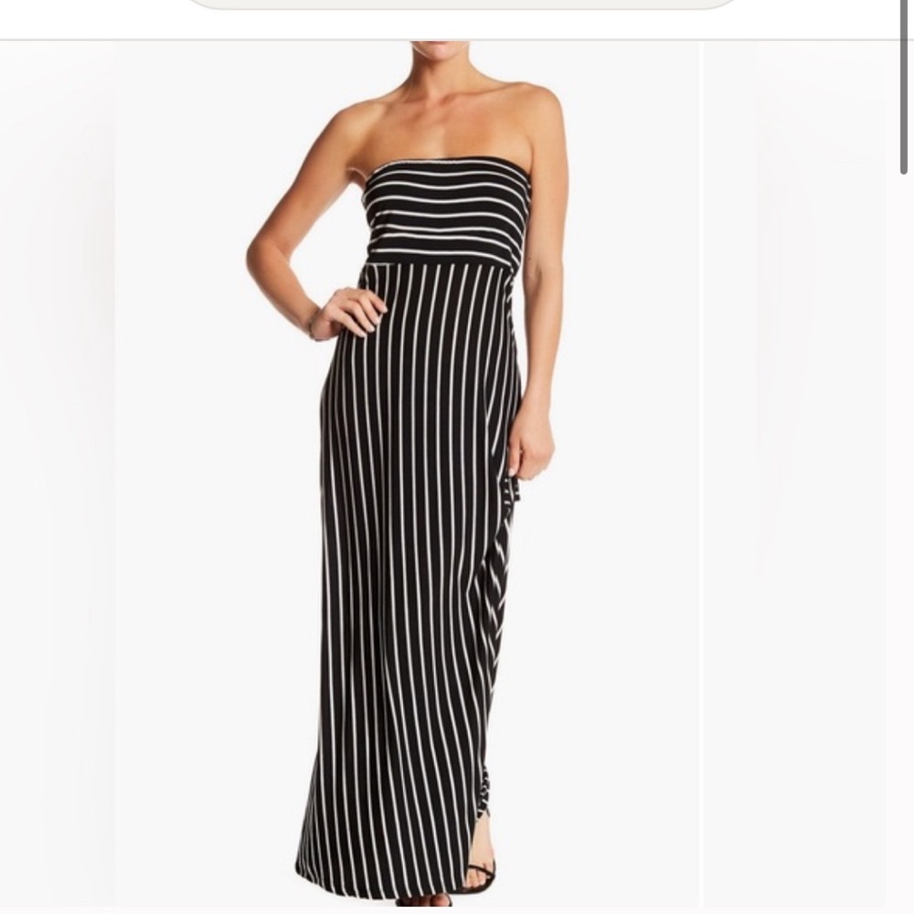 West Kei blue/white striped strapless maxi dress. Sz med.  NWT from Nordstrom